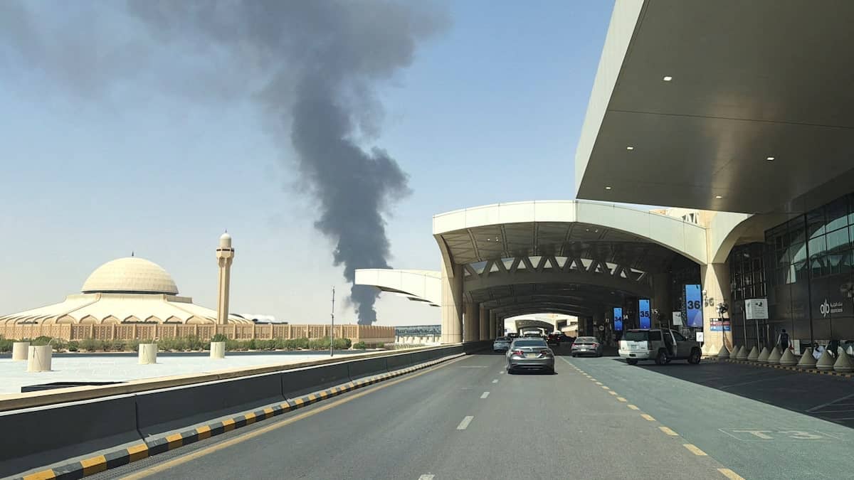 Flames, smoke seen near Riyadh airport; Houthis claim attacks on Saudi capital